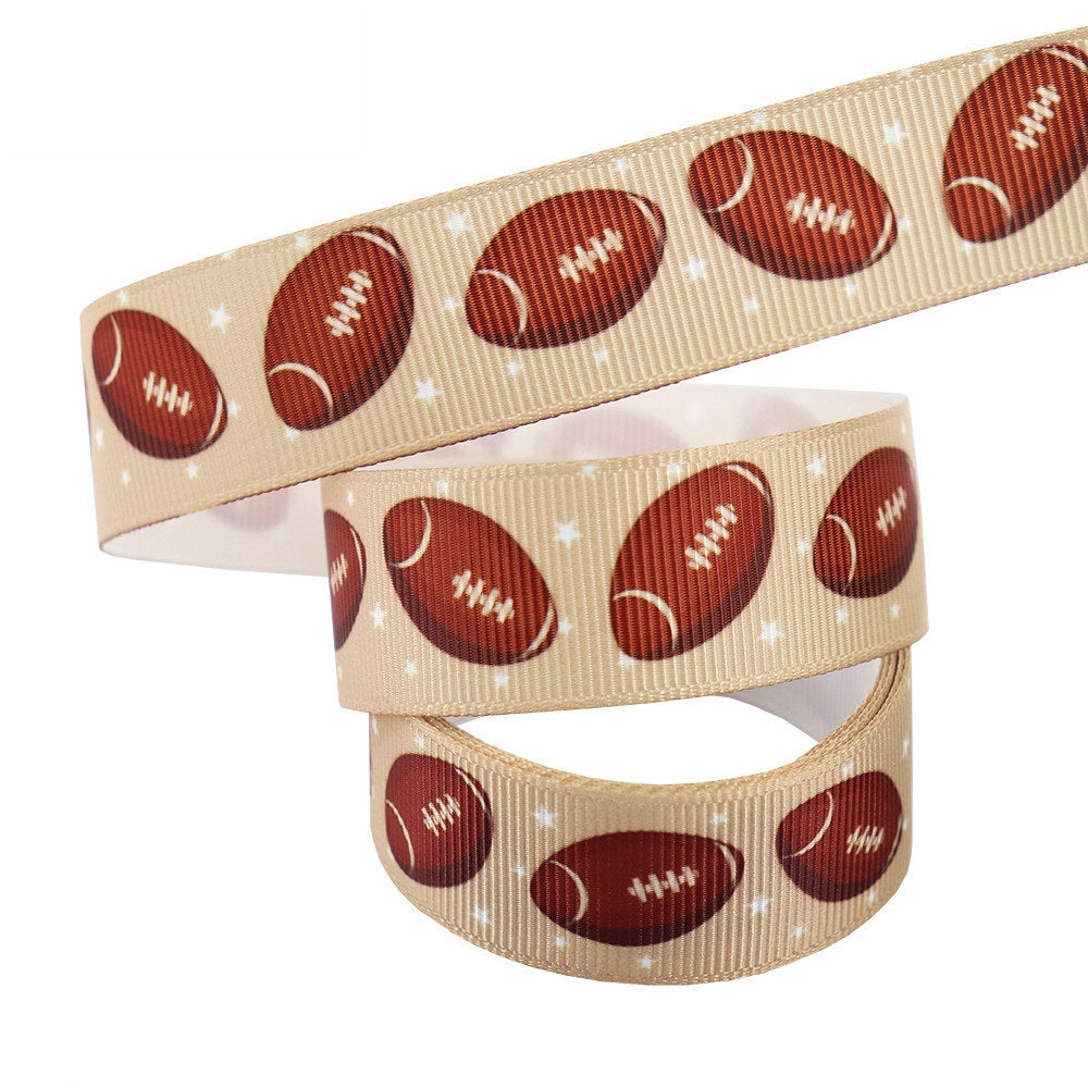 22mm Panglică cu scenă sportivă de fotbal verde maro, set de 6 bucăți