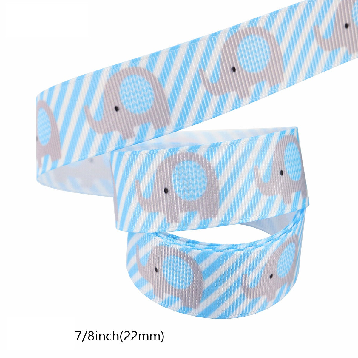 22mm Blue Boy Fødselsdagsfest Dekorationsbånd 8 Pakker 40 Yards (5 Yards pr. Rulle)