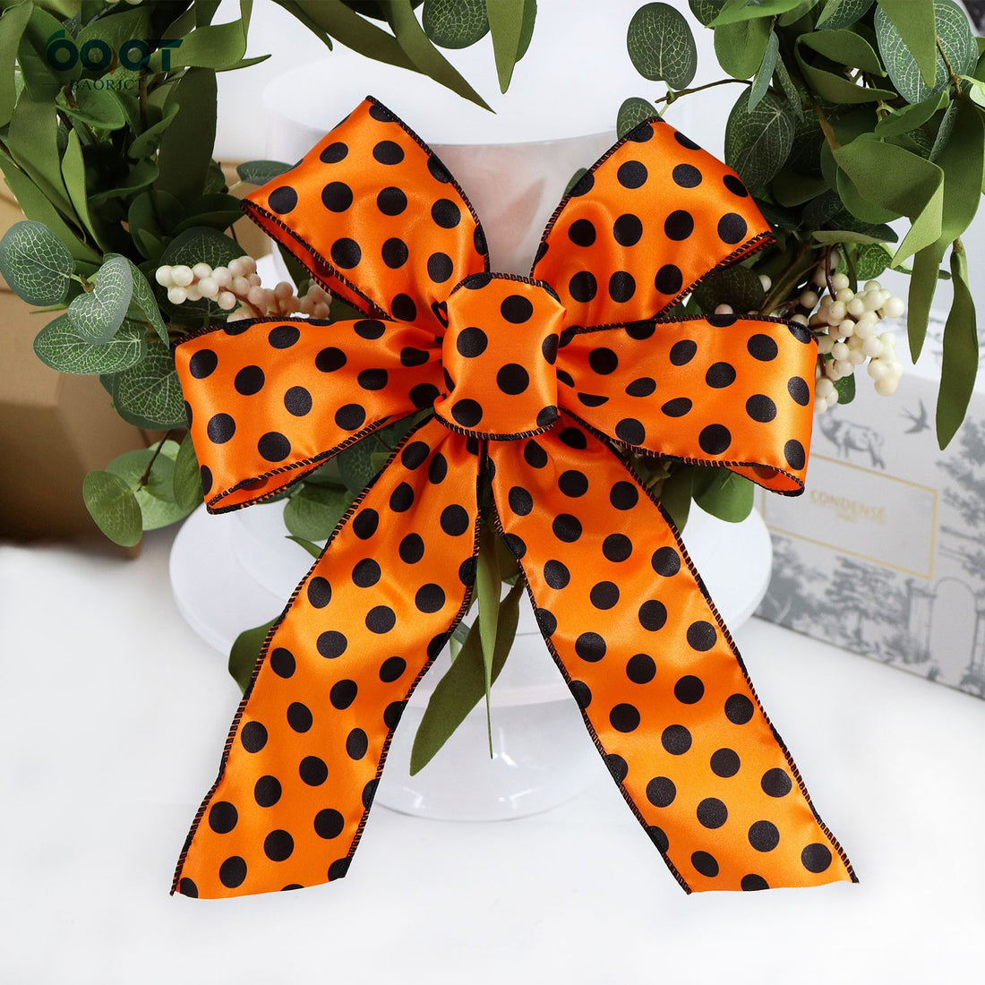 Panglici de Halloween cu buline, dungi și romburi de 2,5 inch, set de 5 bucăți