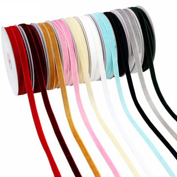 3/8" 10MM Leveä Yhdiside Velvet-nauha - 50 Yardia