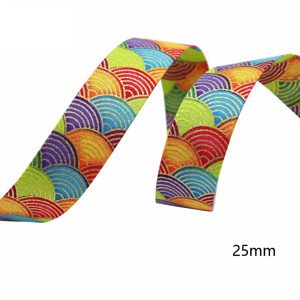 10mm/25mm/40mm japanski stil Sakura vrpca s valovima vode 8 pakiranja