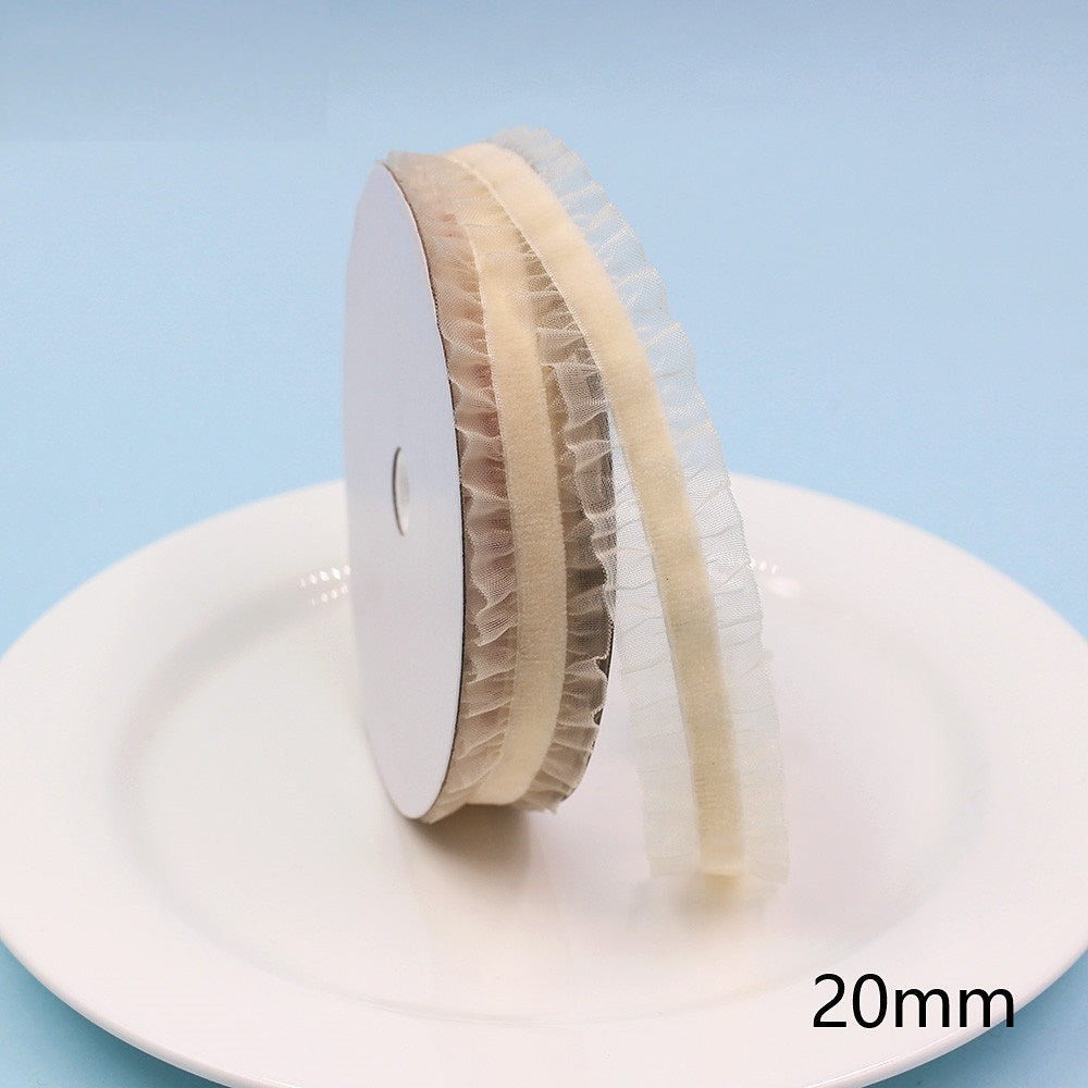 20mm šarena elastična traka s čipkastim rubom 10 jardi po roli