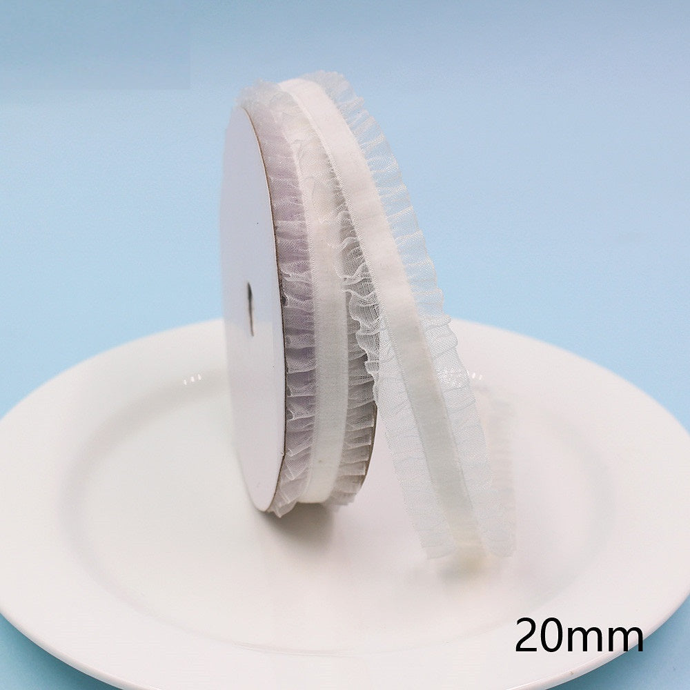 20mm šarena elastična traka s čipkastim rubom 10 jardi po roli