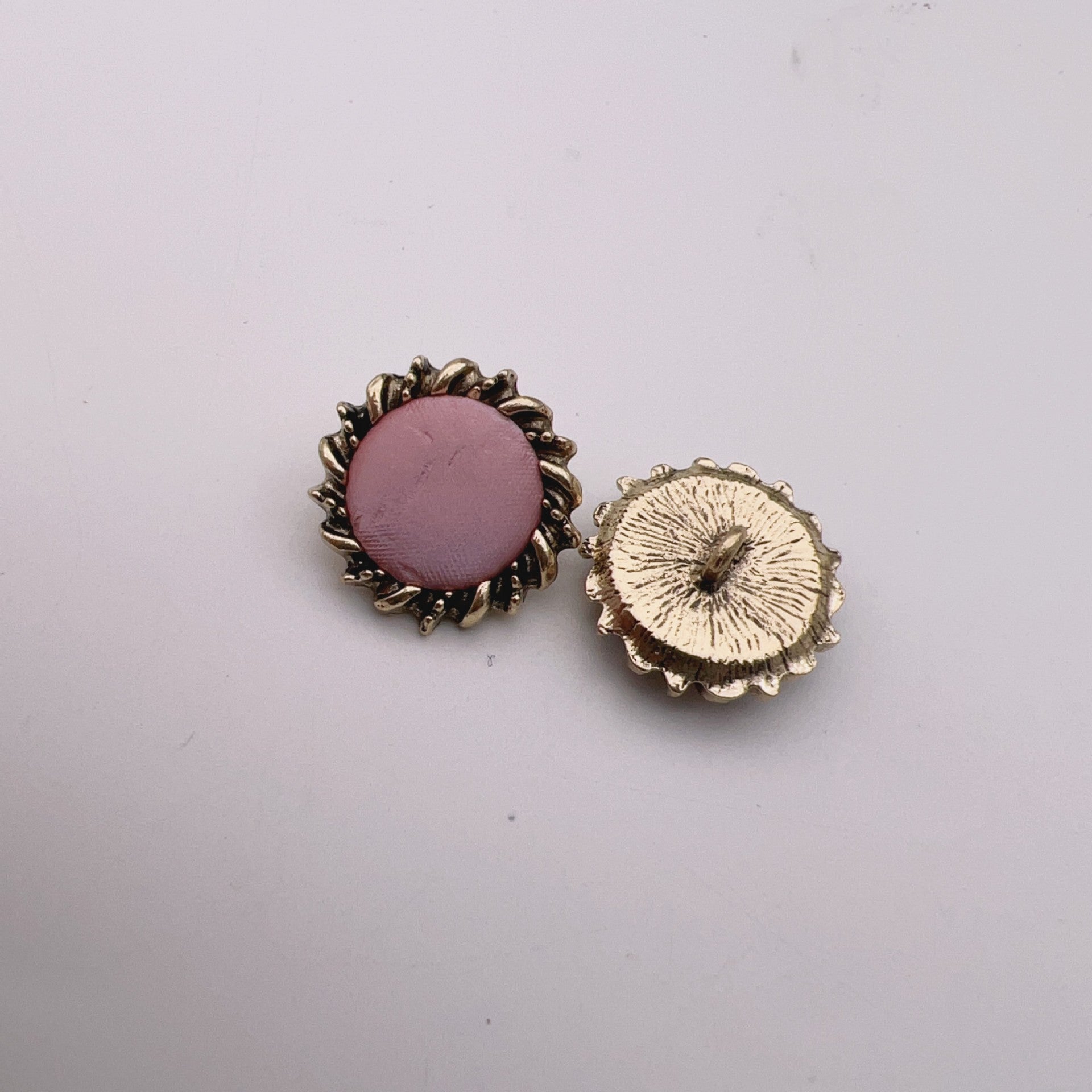 23mm Kožené Tkaninové Gombíky s Antickou Bronzovou Kovovou Stopkou 50 ks