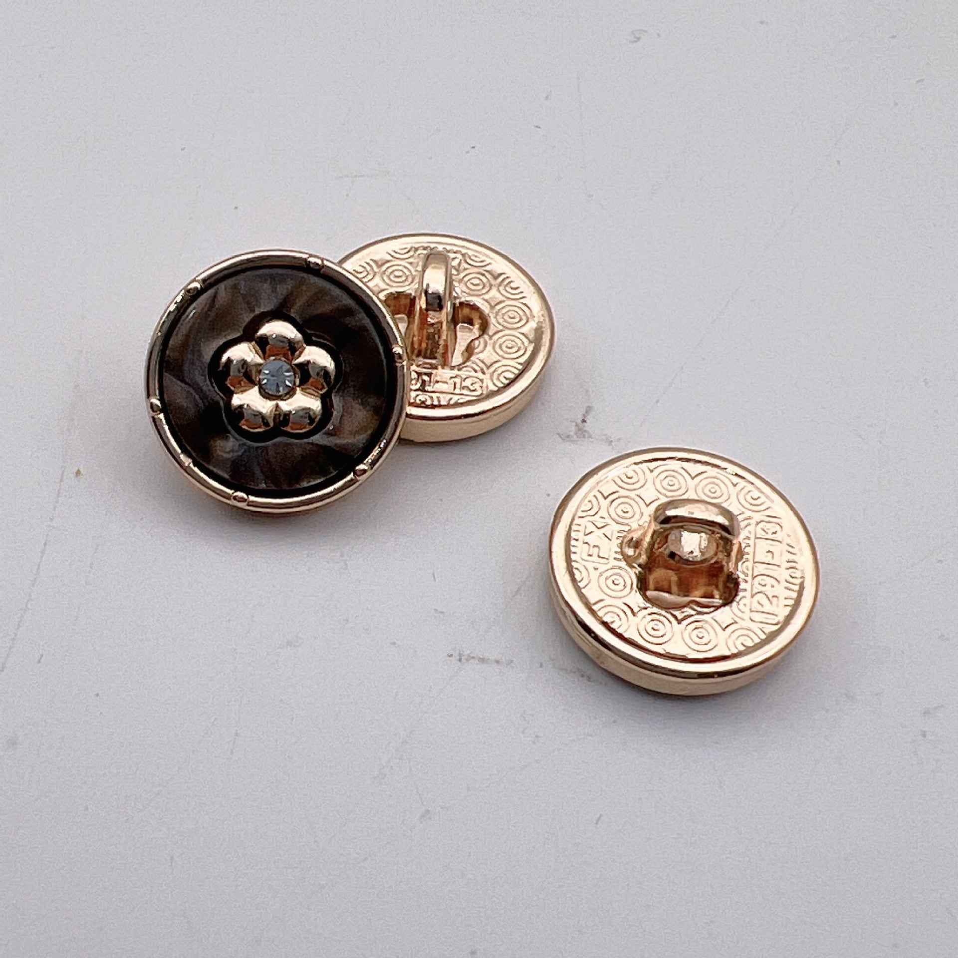12.5mm Round Diamond Metal Buttons for Women's Shirts 50pcs - Lots of Buttons