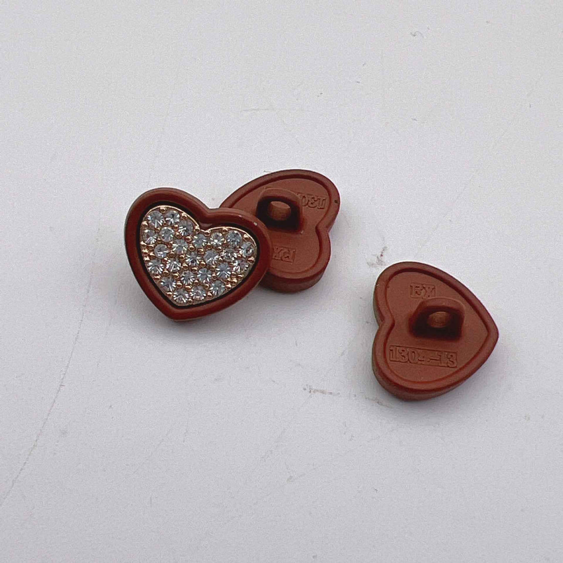 12.5mm Diamond Starry Heart Metal Buttons for Women's Shirts 50pcs - Lots of Buttons