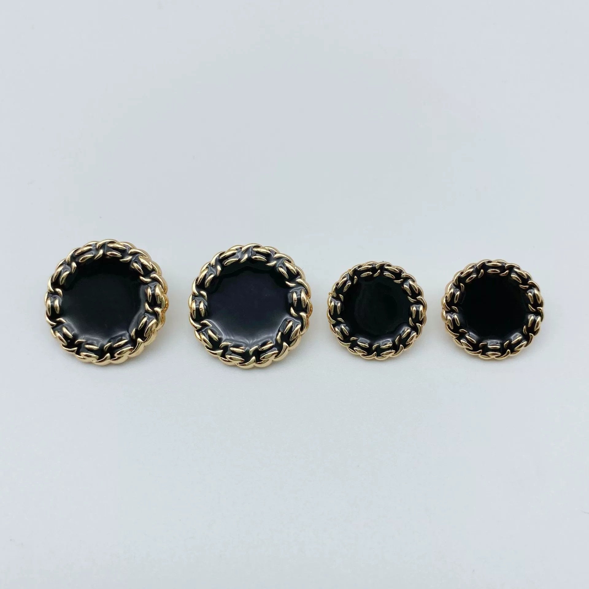 Nasturi negri din metal cu tijă de 18/23mm pentru pantaloni 50 bucăți