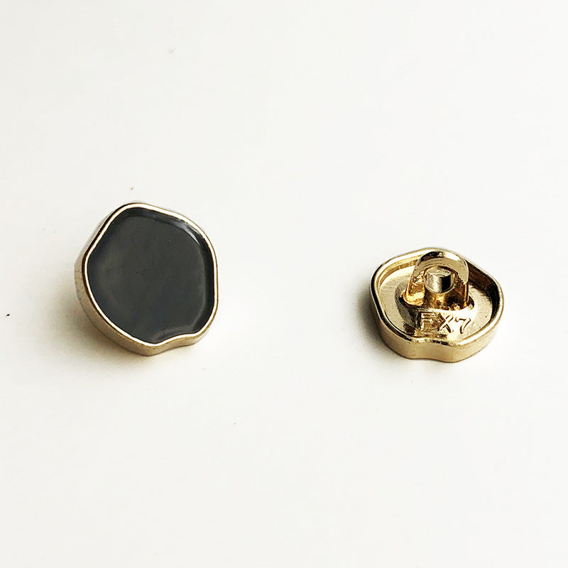 12.5/25mm nepravidelné vysoce lesklé kovové knoflíky 12 kusů