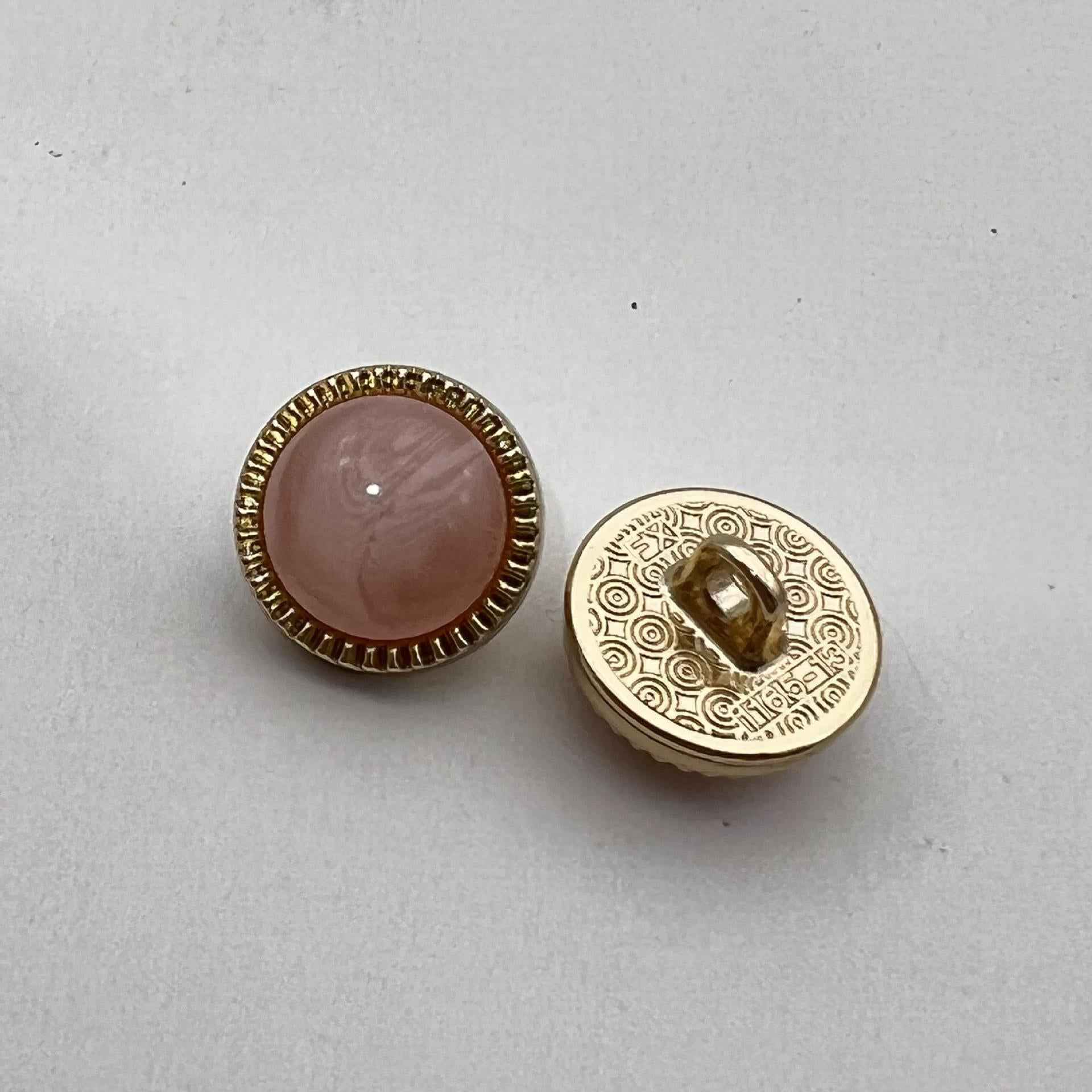 12.5mm Pearlized Cat's Eye Metal Shirt Buttons 30 Pack(5 Colors) - Lots of Buttons