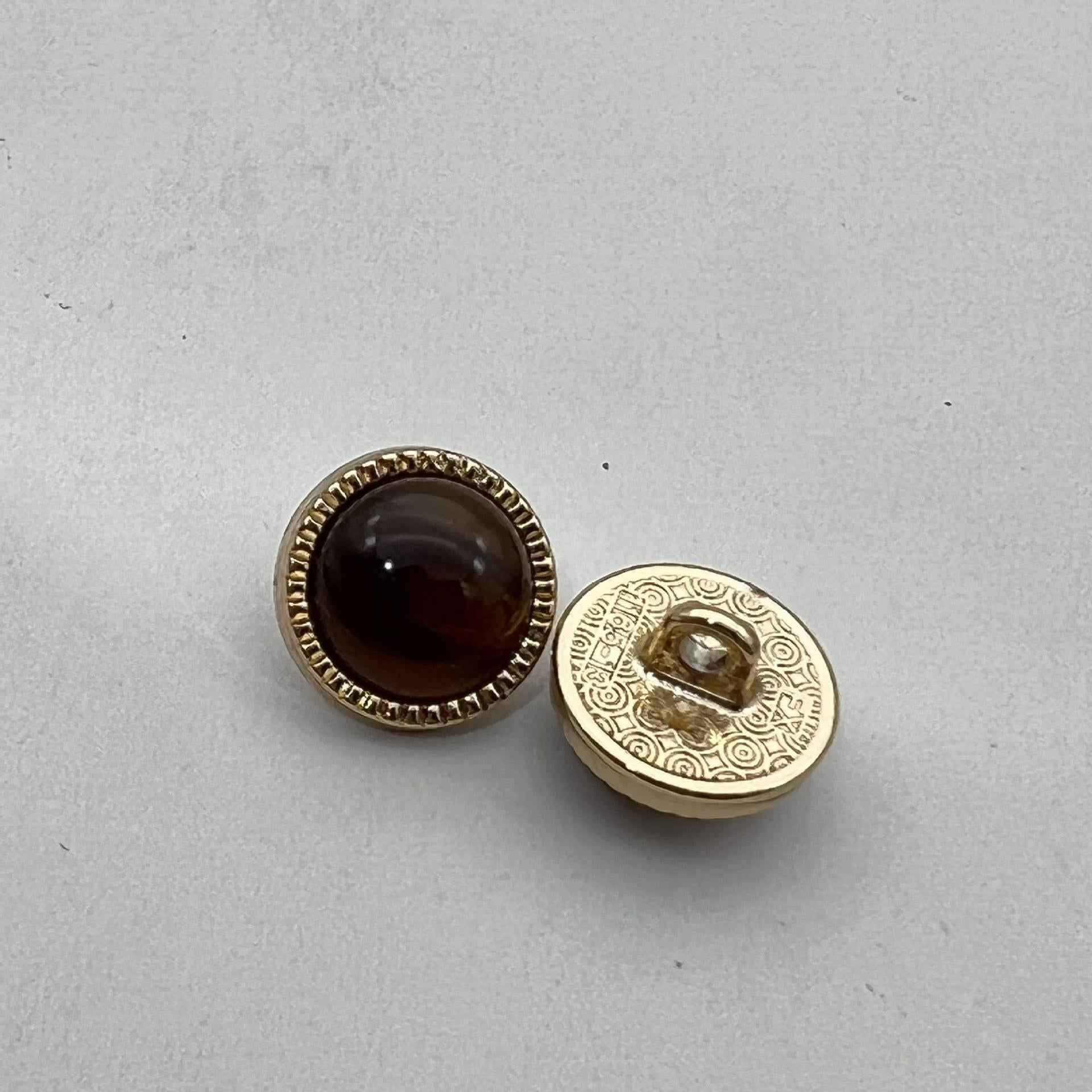 12.5mm Pearlized Cat's Eye Metal Shirt Buttons 30 Pack(5 Colors) - Lots of Buttons