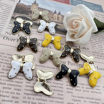 30mm Schmetterling Sternenförmige Metall Große Knopf mit Schaft 50er Pack
