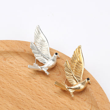 Dove Metal Brooch Pin for Men's and Women's Suits 5pcs - Lots of Buttons