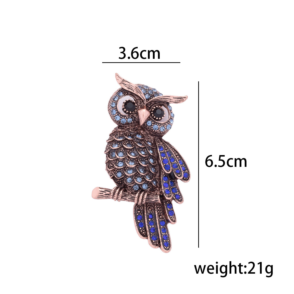 New High-End Blue Owl Brooch for Women - Scarf Decoration 5pcs - Lots of Buttons