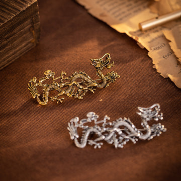 Chinese Ethnic Dragon Totem Brooch 4 Pack - Lots of Buttons