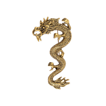 Chinese Style Zodiac Dragon Totem Retro Gold Silver Brooch 3pcs - Lots of Buttons