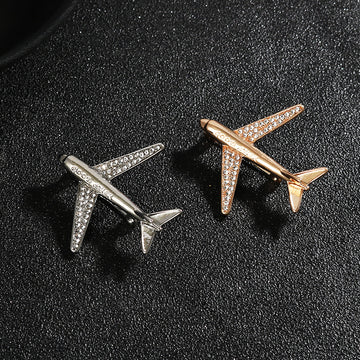 Fashion Airplane Brooch Premium Men's Suit Decoration Pin 2pcs - Lots of Buttons