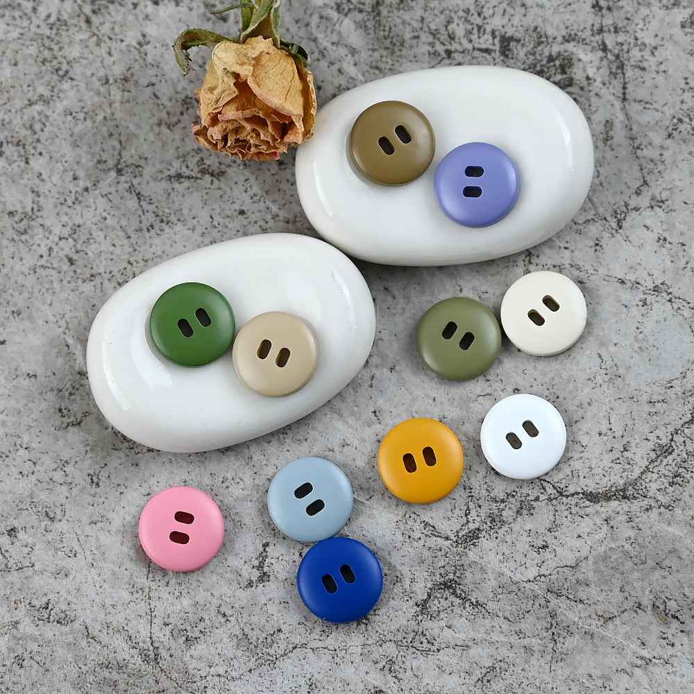 11.5mm 11 Color Simple and Cute Pig Nose Buttons for Children's Shirt 110 Pack - Lots of Buttons