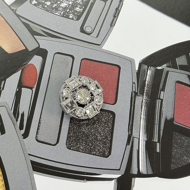 Nasturi cu tija metalică diamant, design încrucișat rotund și pătrat, 10 bucăți