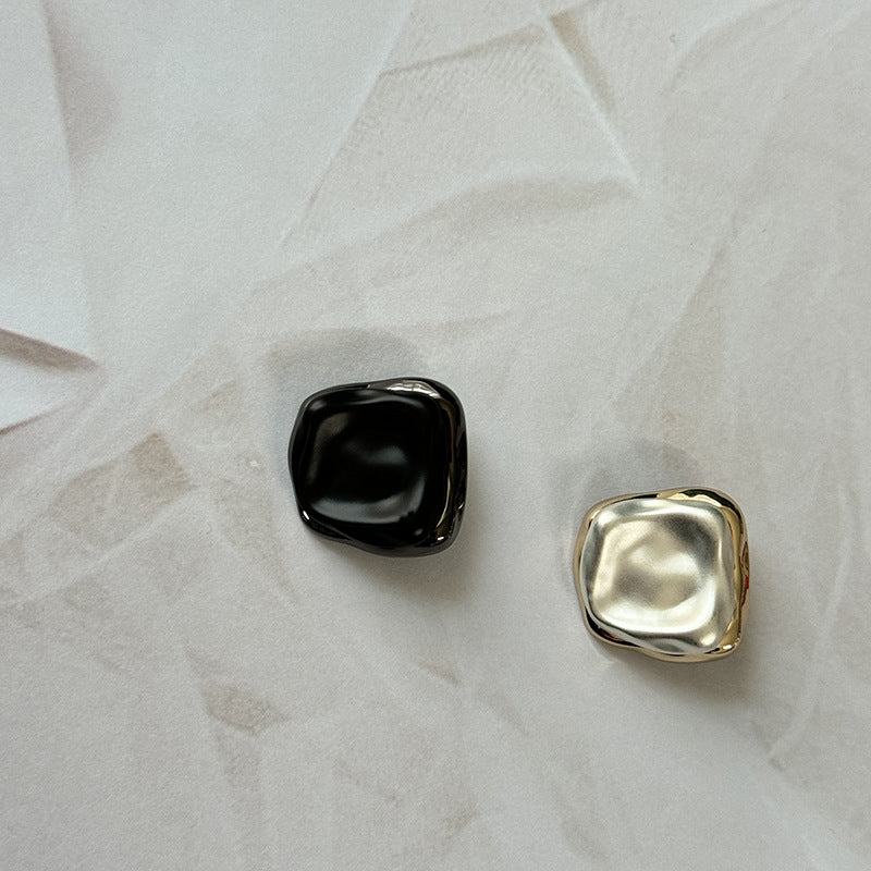 18-25mm Kwadratowe Teksturowane Metalowe Guziki Złote Białe Czarny Pistolet 10 szt.
