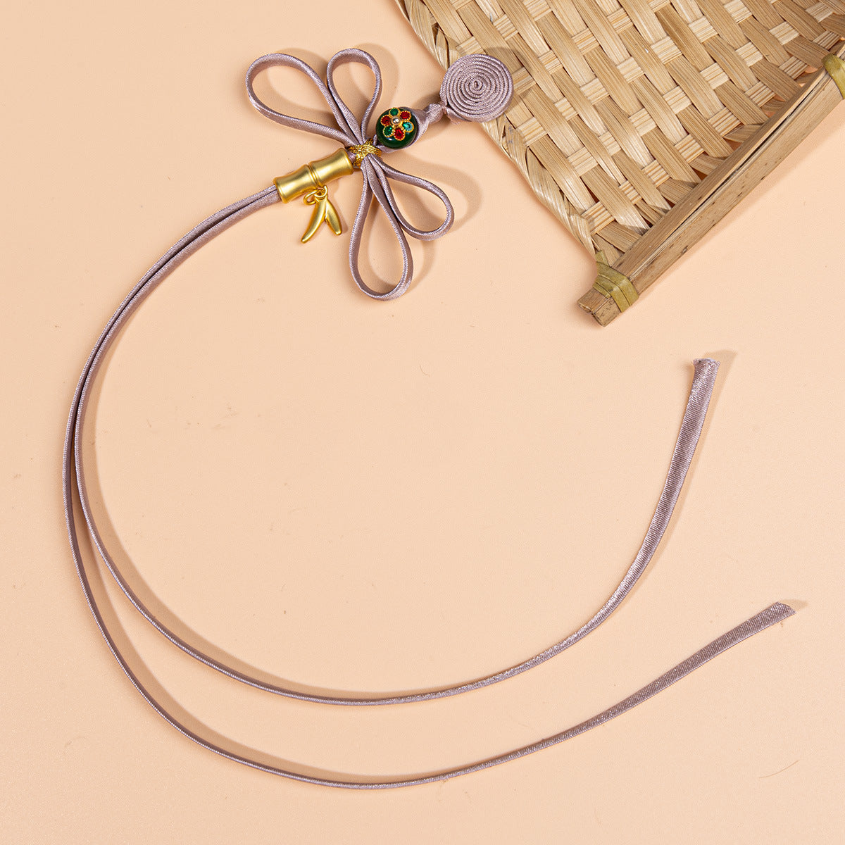 33cm/5cm Κινέζικα Cheongsam Hanfu Χειροποίητα Υφασμάτινα Κουμπιά Pankou 5 τεμ.