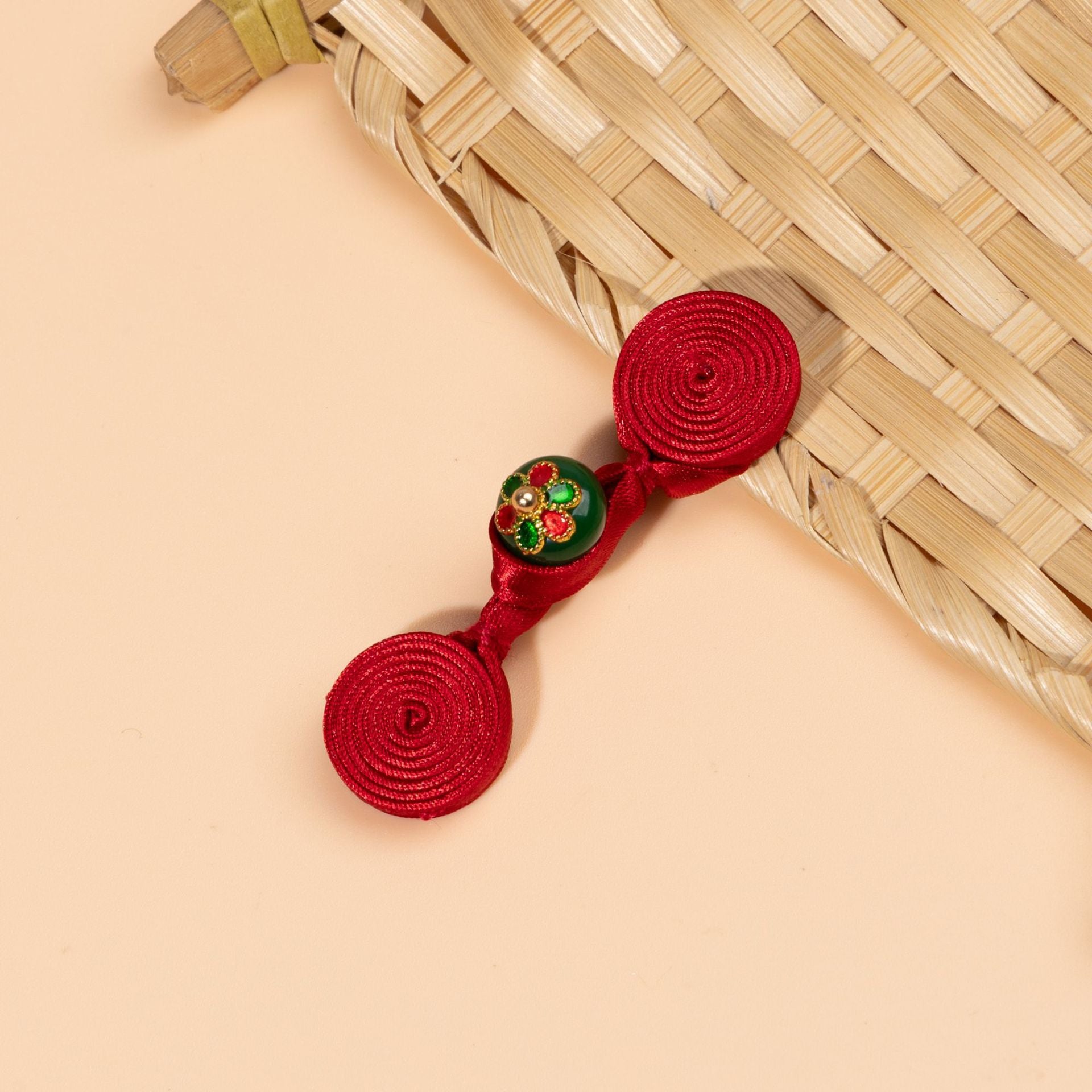 33cm/5cm Κινέζικα Cheongsam Hanfu Χειροποίητα Υφασμάτινα Κουμπιά Pankou 5 τεμ.