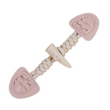18.5cm Pink Beige Resin Buffalo Horn Leather Buckles for Children's Coats 4pcs - Lots of Buttons