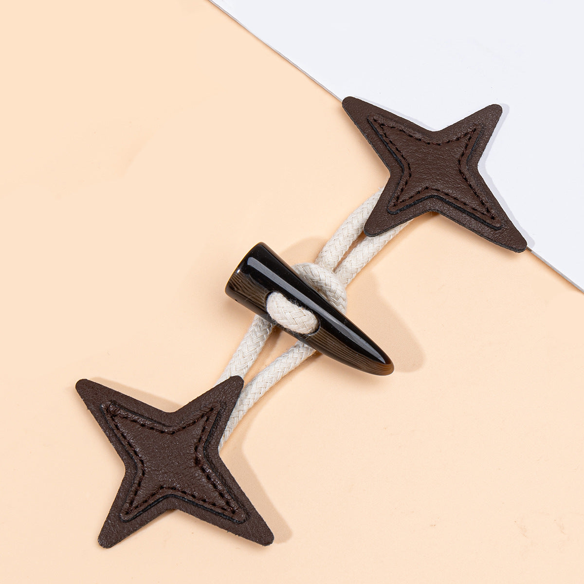 17.5cm Δερμάτινα Κουμπώματα Starburst για Ράψιμο με Κουμπί από Ρητίνη σε Σχήμα Κέρατου 6 τεμ.