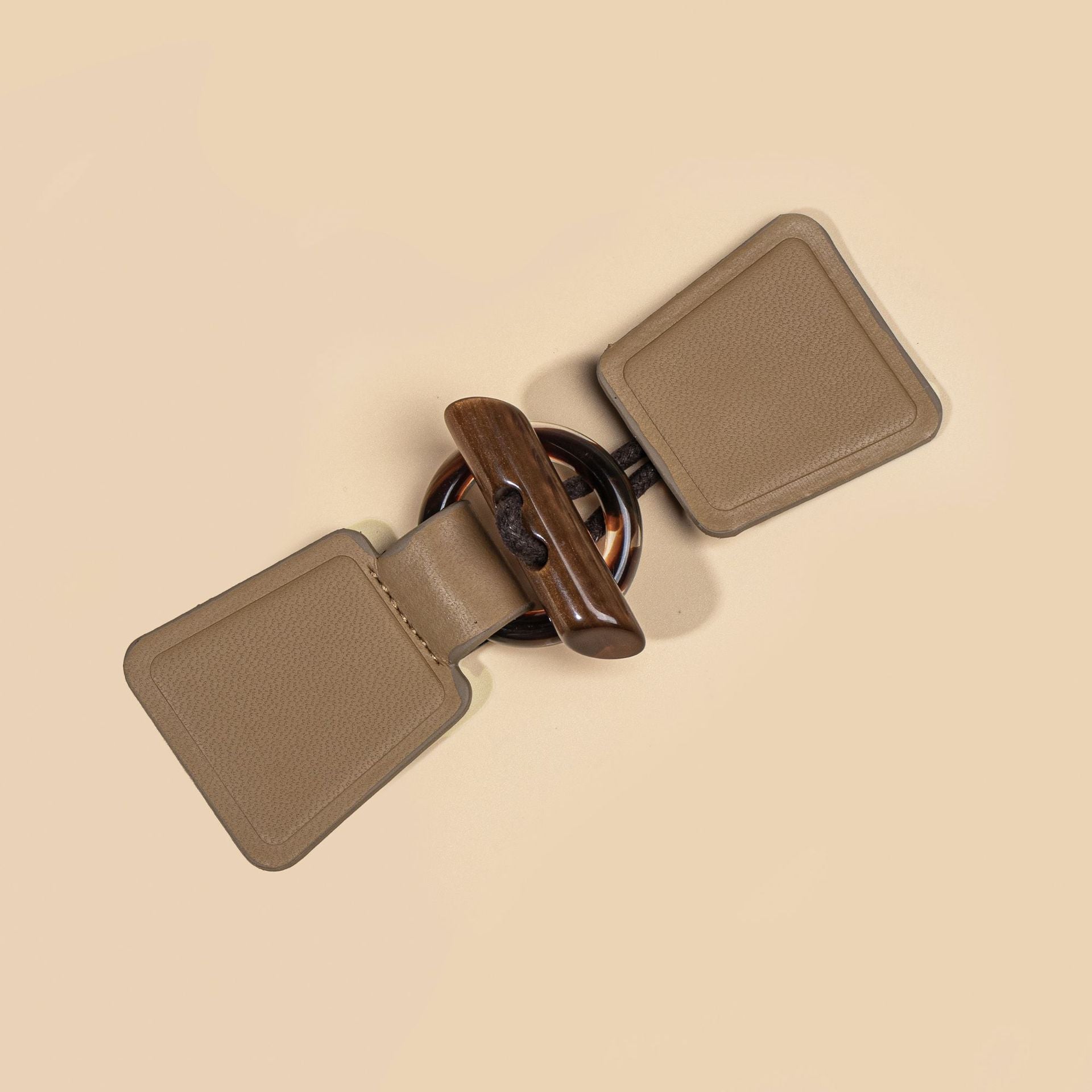 14cm Khaki Negru Burgund Piele Butoni de cusut cu cataramă din rășină 4 bucăți