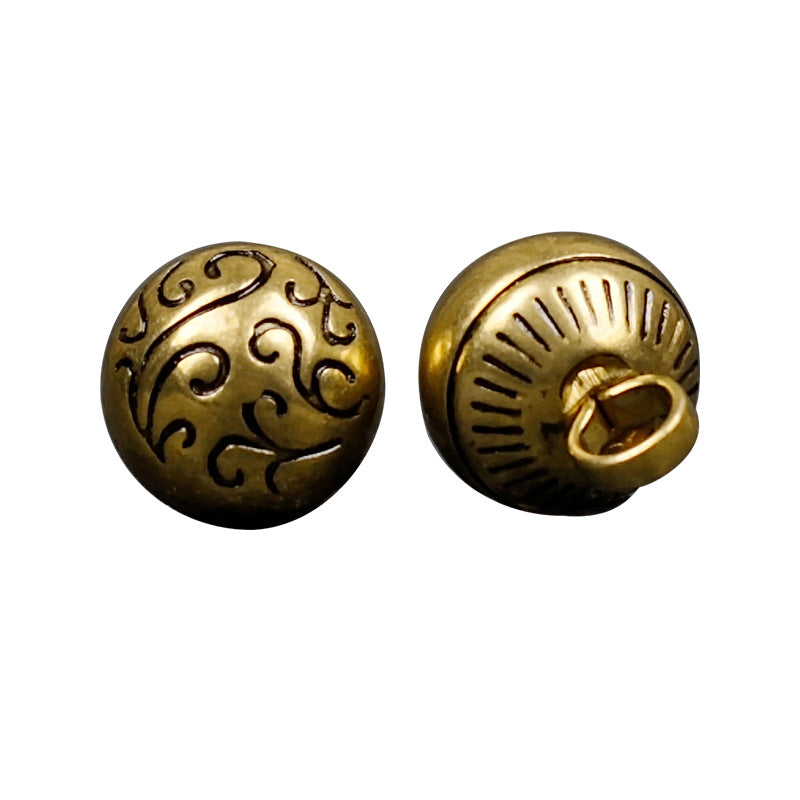 10mm retro Hiina tahke vaskmetallist nupud cheongsami hanfu jaoks 14 pakki