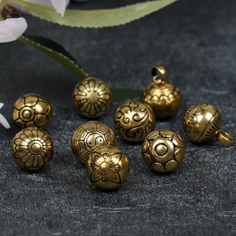 10mm retro Hiina tahke vaskmetallist nupud cheongsami hanfu jaoks 14 pakki