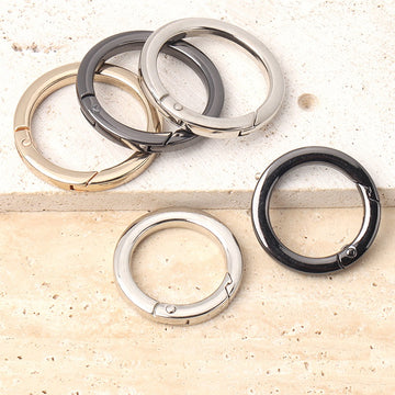 16-38mm Metall DIY Öppen Ring Fjäderkrok Spänne 10st