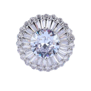 Botões Decorativos de Zircon Premium 12.5-24mm com Shank Metálico 4pcs