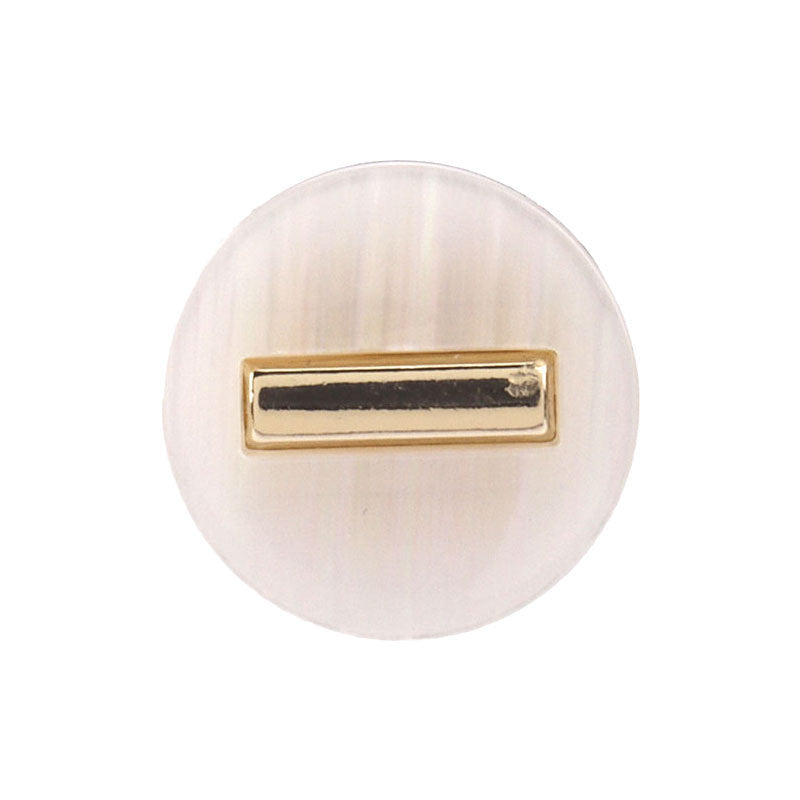 Μαύρα Λευκά Καφέ Στρογγυλά Κουμπιά από Ρητίνη με Μεταλλικό Ποδίσκο για Μόδα Παλτό 15 Τεμάχια