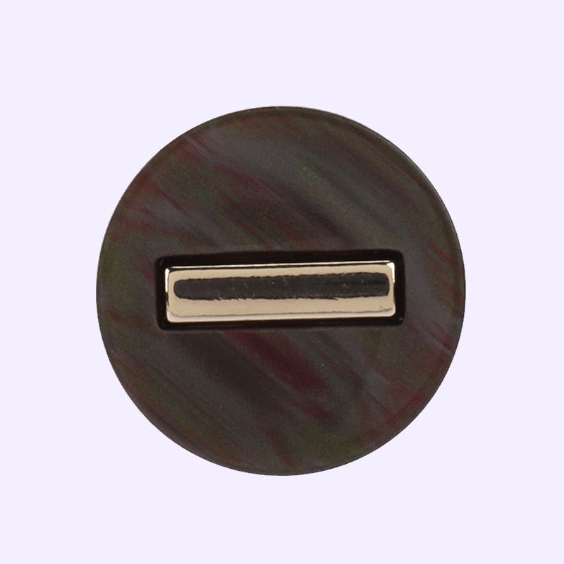 Μαύρα Λευκά Καφέ Στρογγυλά Κουμπιά από Ρητίνη με Μεταλλικό Ποδίσκο για Μόδα Παλτό 15 Τεμάχια