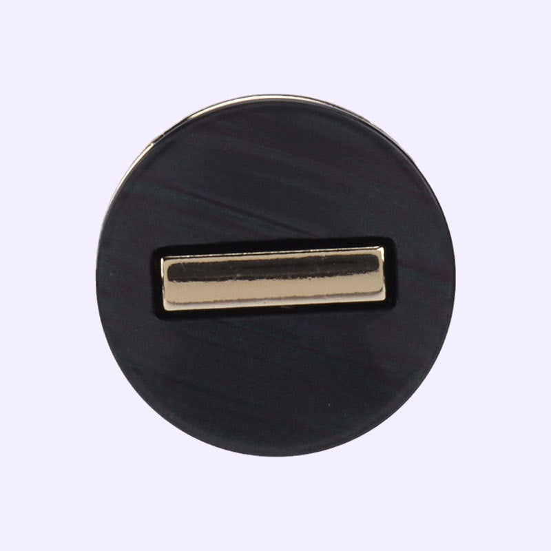 Čierne biele hnedé okrúhle gombíky z živice s kovovým stopkou na módne kabáty 15 kusov balenie