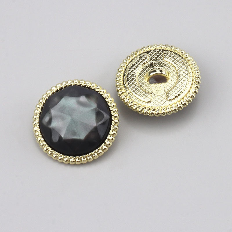 Must beež pruun ümmargune teemantlõikega vaigu sulamvarrega nööbid 15 pakis