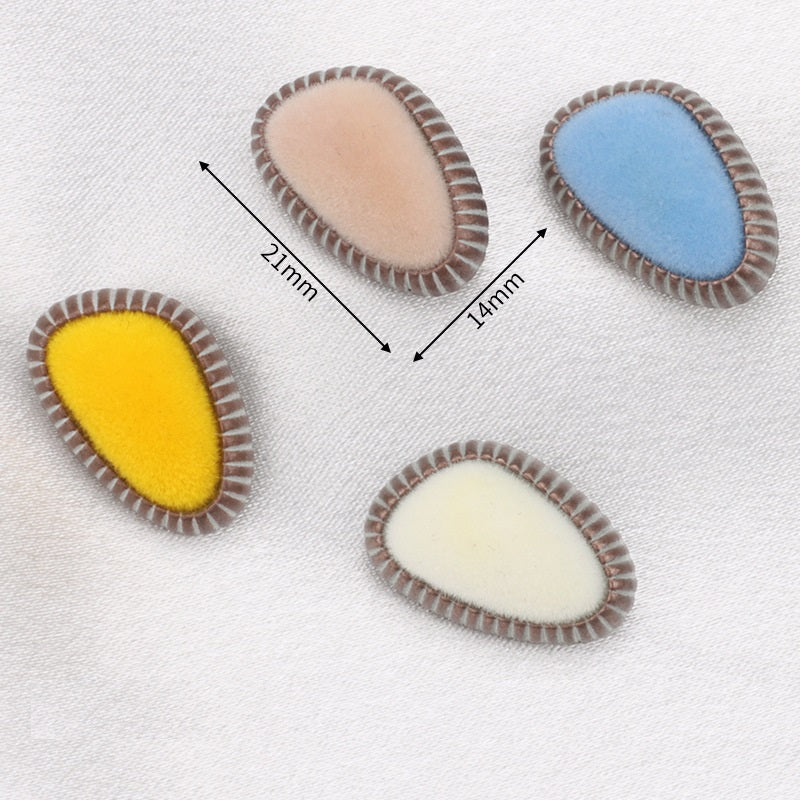 21mm metal- og farvet flokkede kombinationsskaftknapper 6 stk