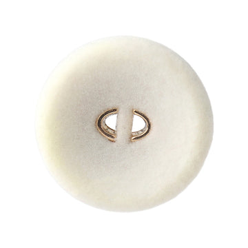 15-25mm White Black Flocked Round Two-Hole Buttons for Coats 20 Pack