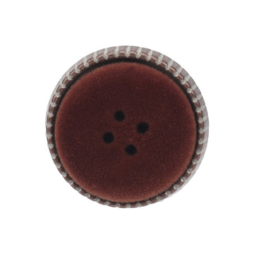 Vintage Flocked Metal Combination Buttons with Shanks for Coats 6pcs