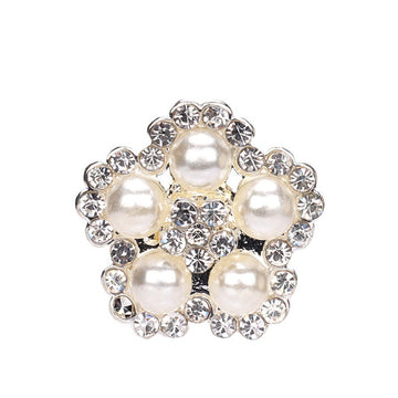 19mm Rhinestone and Pearl Shank Buttons for Women's Coats Dresses 3pcs - Lots of Buttons