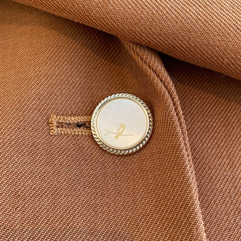 Čierne Hnedé Béžové Tlačidlá s Motívom Vtáka, Okrúhly Tŕň, Zlatá/Strieborná Kovová Základňa, 15 Kusov Balík