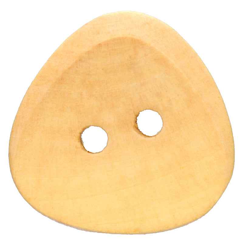 Natural Color Triangular 2 Hole Poplar Wood Buttons for Children's Coat Decoration 40pcs - Lots of Buttons