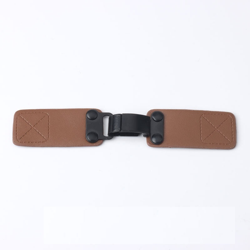 Catarame decorative din piele albă, maro și neagră de 140mm pentru paltoane și jachete, 6 bucăți