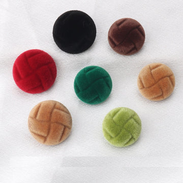 18/21mm Flocked Tortoise Pattern High-Stem Buttons 6pcs