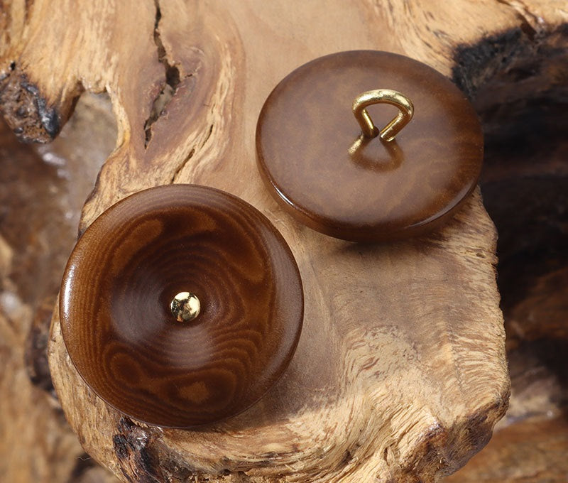 11.5-20mm Beige Black Brown Pink Corozo Buttons with Copper Shanks for Knitwear Shirts 12pcs