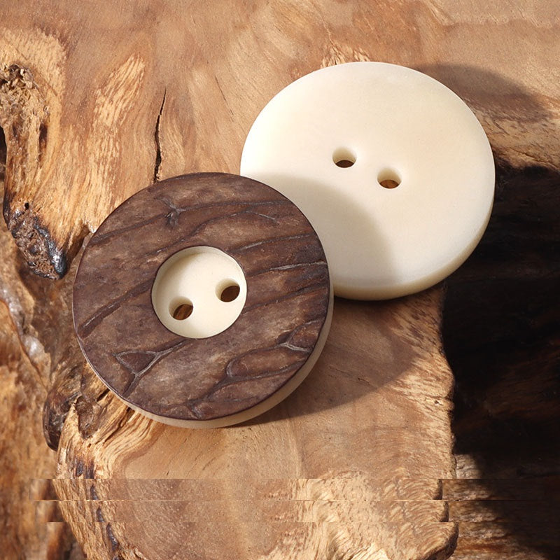 11.5-25mm Round 2 Hole Vintage Corozo Buttons for Suit Jackets Sweaters Shirts