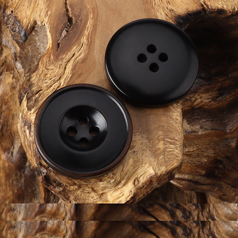 15-22.5mm okrugli 4 rupe bijele crne tamnoplave izgorjele rub vintage dugmad s motivom palminog voća