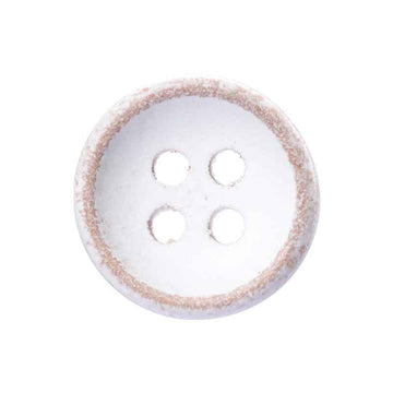 11.5mm Round 4-Hole White-Painted Wood Buttons for Children's Shirts Cardigans 40PCS - Lots of Buttons