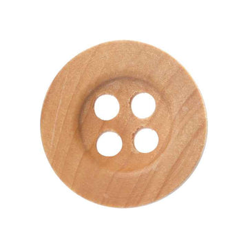 11.5mm Round 4 Hole Natural Poplar Wood Buttons for Children's Handmade Crafts 100PCS - Lots of Buttons