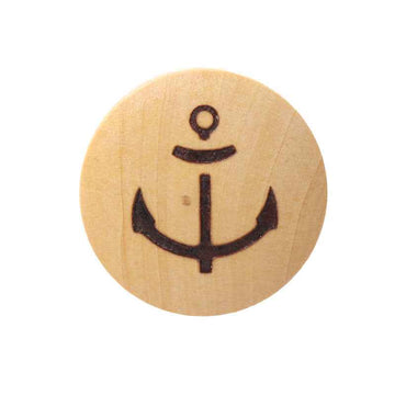 15mm Wood Shank Buttons with Laser Engraved Anchor for Children's Outerwear 20pcs - Lots of Buttons